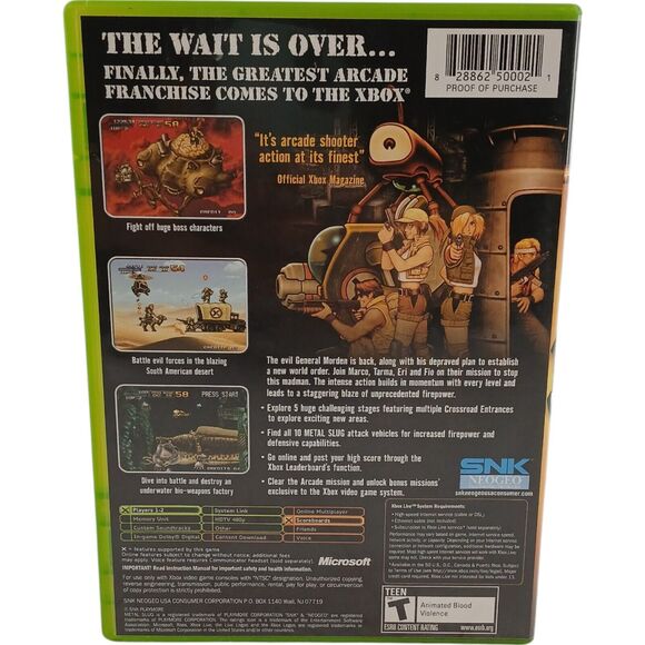 Metal Slug 3 - Original Microsoft Xbox - Tested - Authentic Complet with Manual - Picture 4 of 13